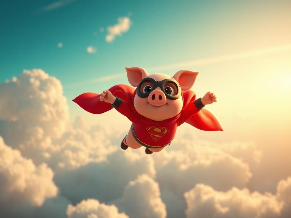 GG Bond flying through the clouds